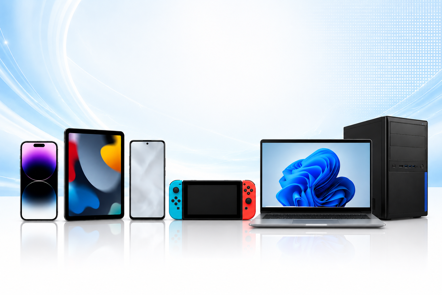 iPhone・iPad・Android・Nintendo Switch・パソコンなどの修理対応機種